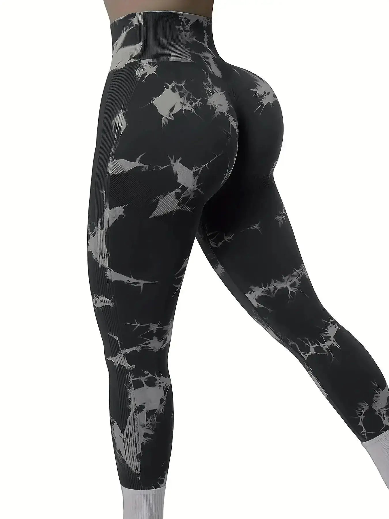 Women's Tie-Dye Seamless Peach Butt High Waist Butt Pants Stretch Fitness Yoga Pants luxecrown.co.uk
