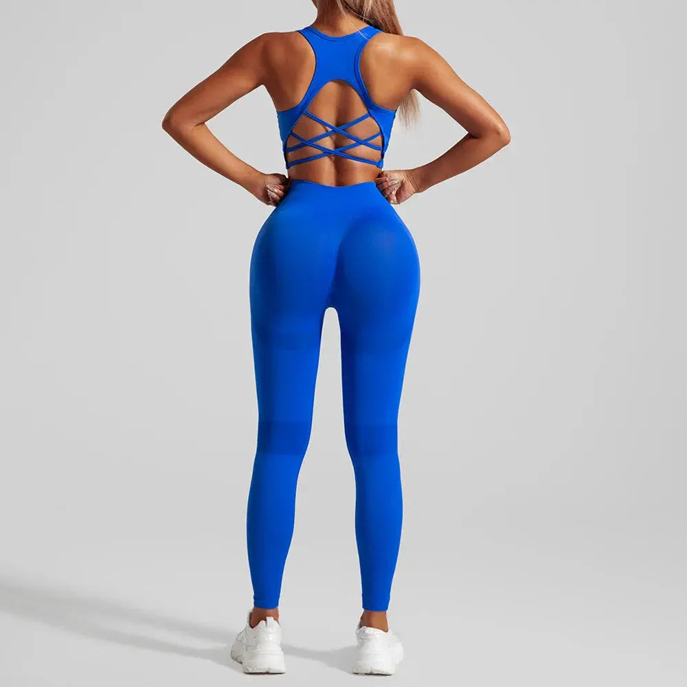 Women's Workout Set 2 Piece, High Impact Sports Bra and High Waist Leggings, Quick Dry Fitness Yoga Suit luxecrown.co.uk