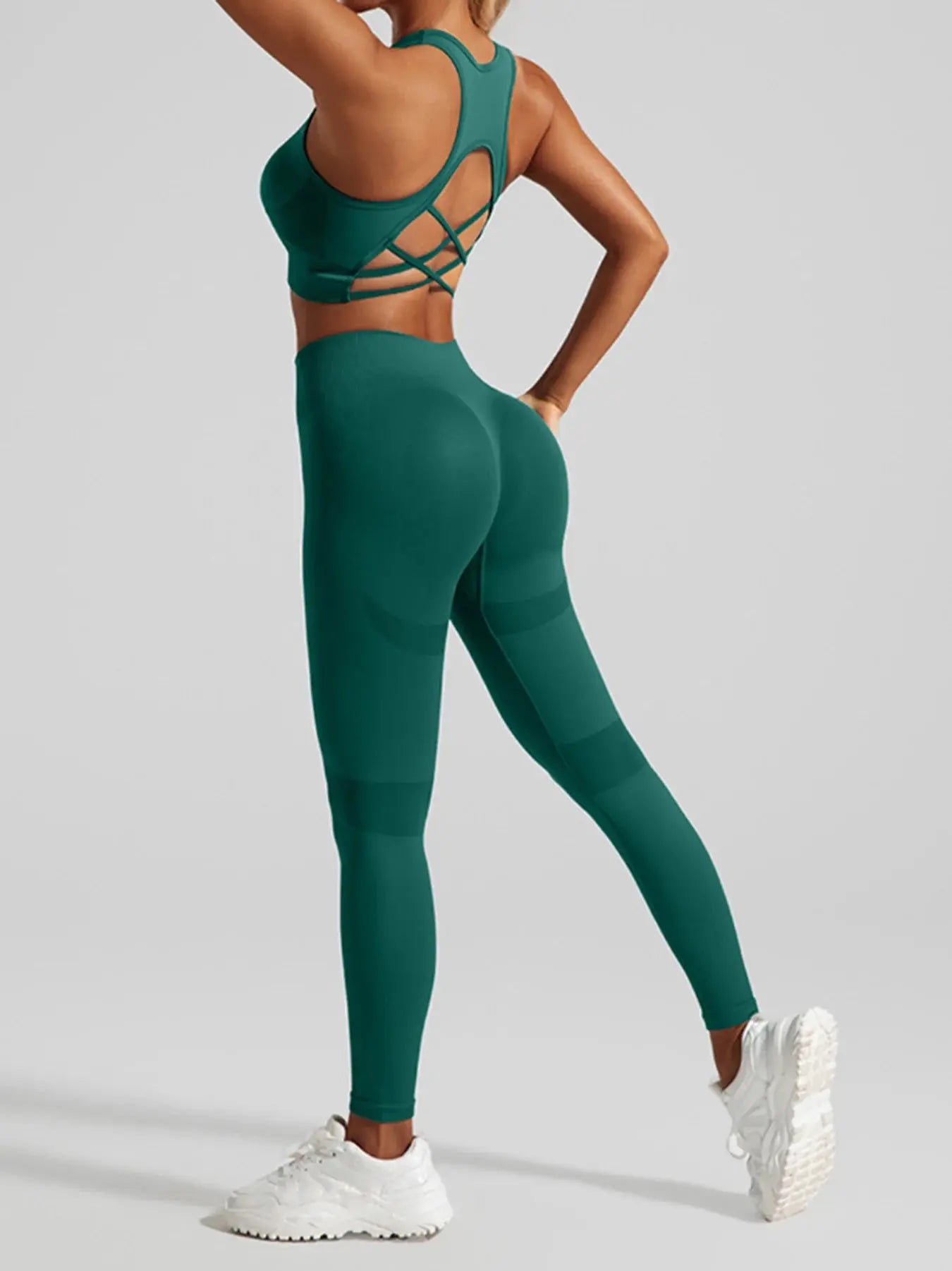 Women's Workout Set 2 Piece, High Impact Sports Bra and High Waist Leggings, Quick Dry Fitness Yoga Suit luxecrown.co.uk