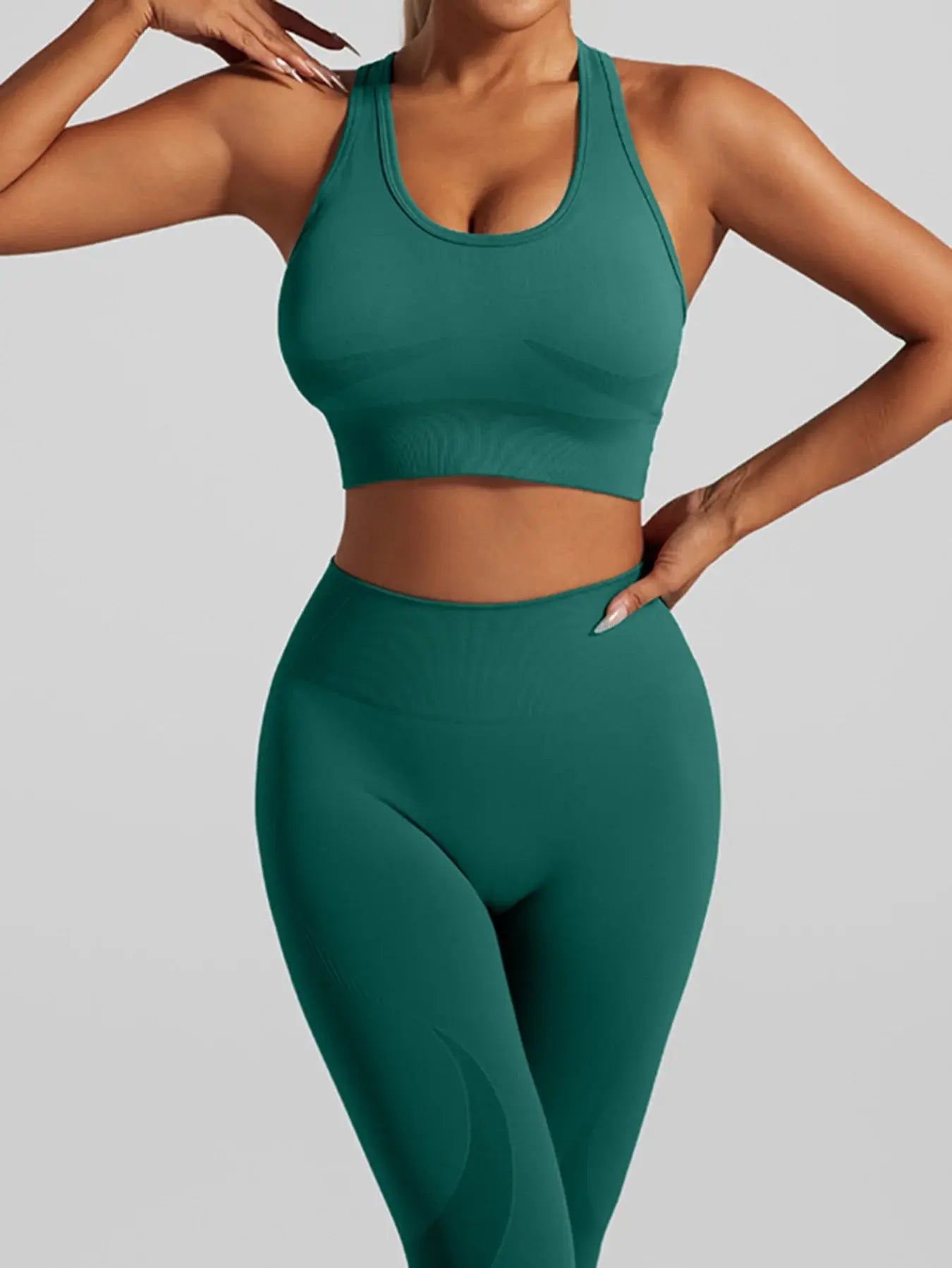 Women's Workout Set 2 Piece, High Impact Sports Bra and High Waist Leggings, Quick Dry Fitness Yoga Suit luxecrown.co.uk