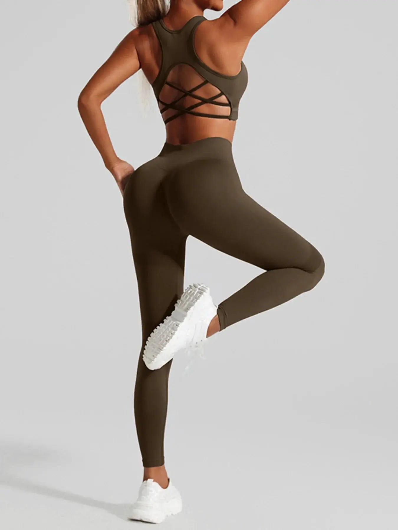 Women's Workout Set 2 Piece, High Impact Sports Bra and High Waist Leggings, Quick Dry Fitness Yoga Suit luxecrown.co.uk