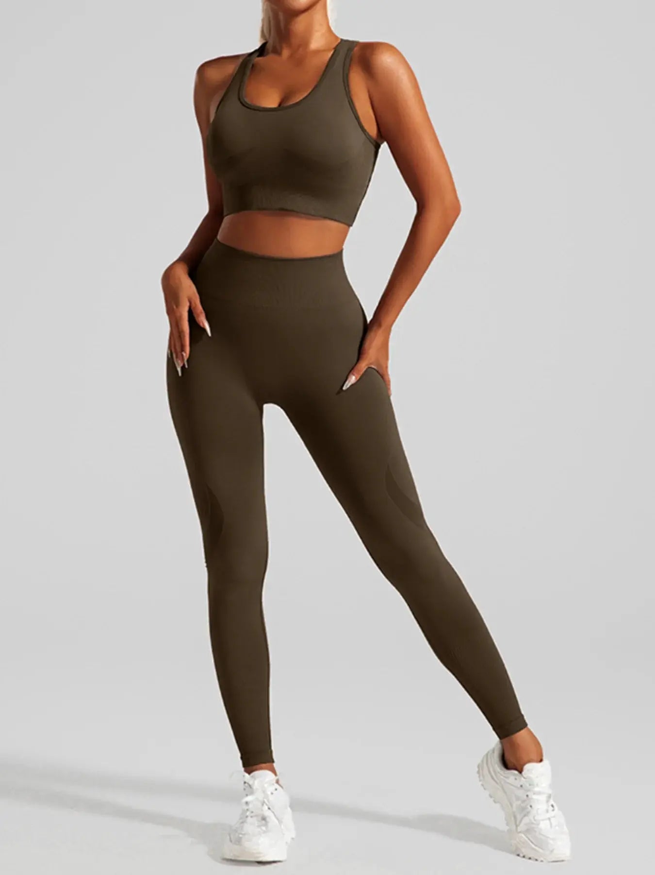 Women's Workout Set 2 Piece, High Impact Sports Bra and High Waist Leggings, Quick Dry Fitness Yoga Suit luxecrown.co.uk