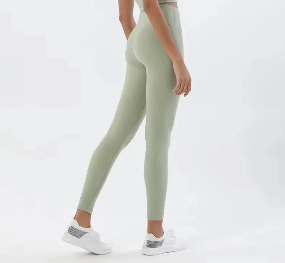 Yoga Leggings for Fitness Legging Sport Femme Back Pocket Pants Female Buttery Soft High Waist Leggins Push Up Gym Tights Women luxecrown.co.uk