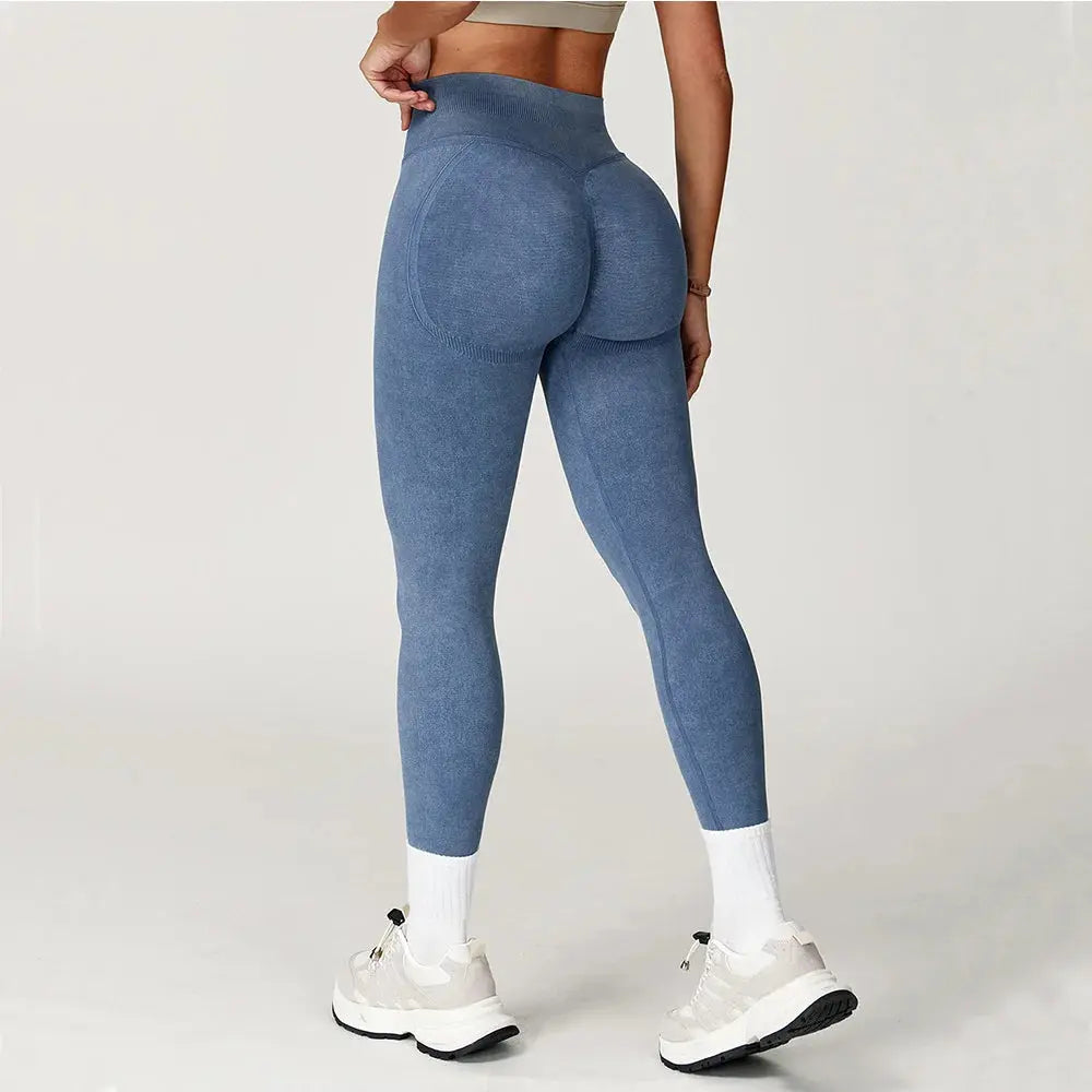 Yoga Pants Sports Leggings Women Seamless Sports Yoga Pant High Waist Ribbed Gym Clothes Fitness Workout Wear Scrunch Bum Tights luxecrown.co.uk
