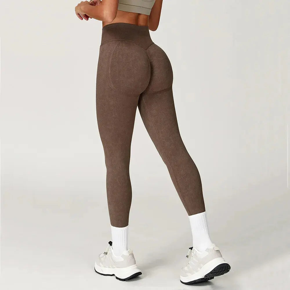 Yoga Pants Sports Leggings Women Seamless Sports Yoga Pant High Waist Ribbed Gym Clothes Fitness Workout Wear Scrunch Bum Tights luxecrown.co.uk