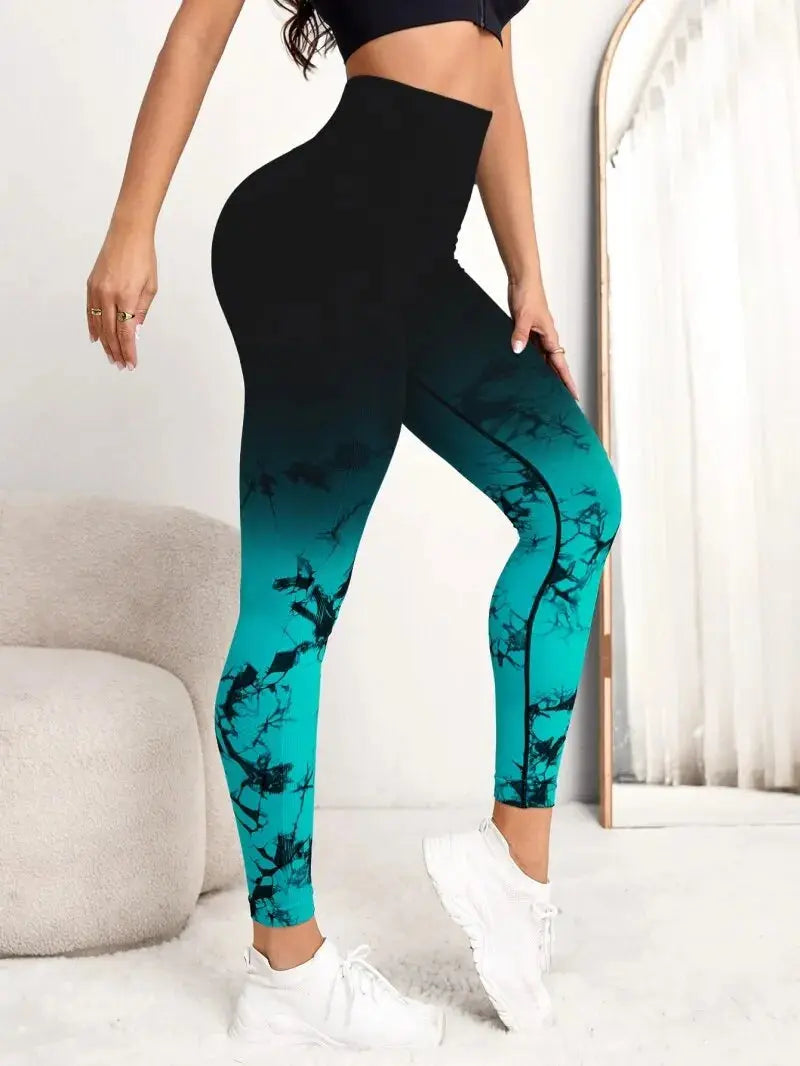 Yoga Pants Women Seamless Leggings Push Up Sports Fitness Joggings High Waist Gym Workout Scrunch Tie Dye Running Leggings luxecrown.co.uk