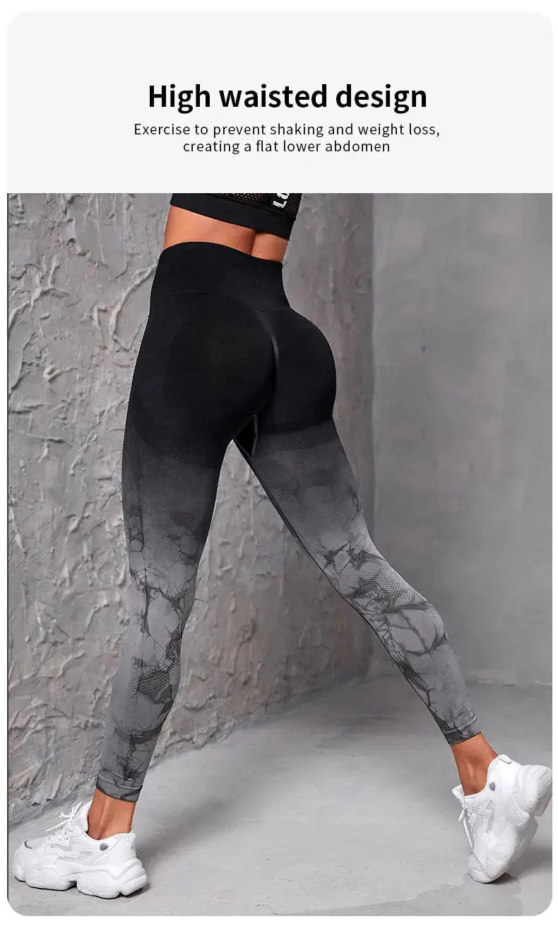 Yoga Pants Women Seamless Leggings Push Up Sports Fitness Joggings High Waist Gym Workout Scrunch Tie Dye Running Leggings luxecrown.co.uk