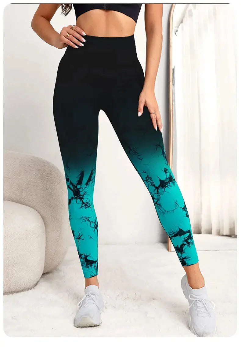 Yoga Pants Women Seamless Leggings Push Up Sports Fitness Joggings High Waist Gym Workout Scrunch Tie Dye Running Leggings luxecrown.co.uk