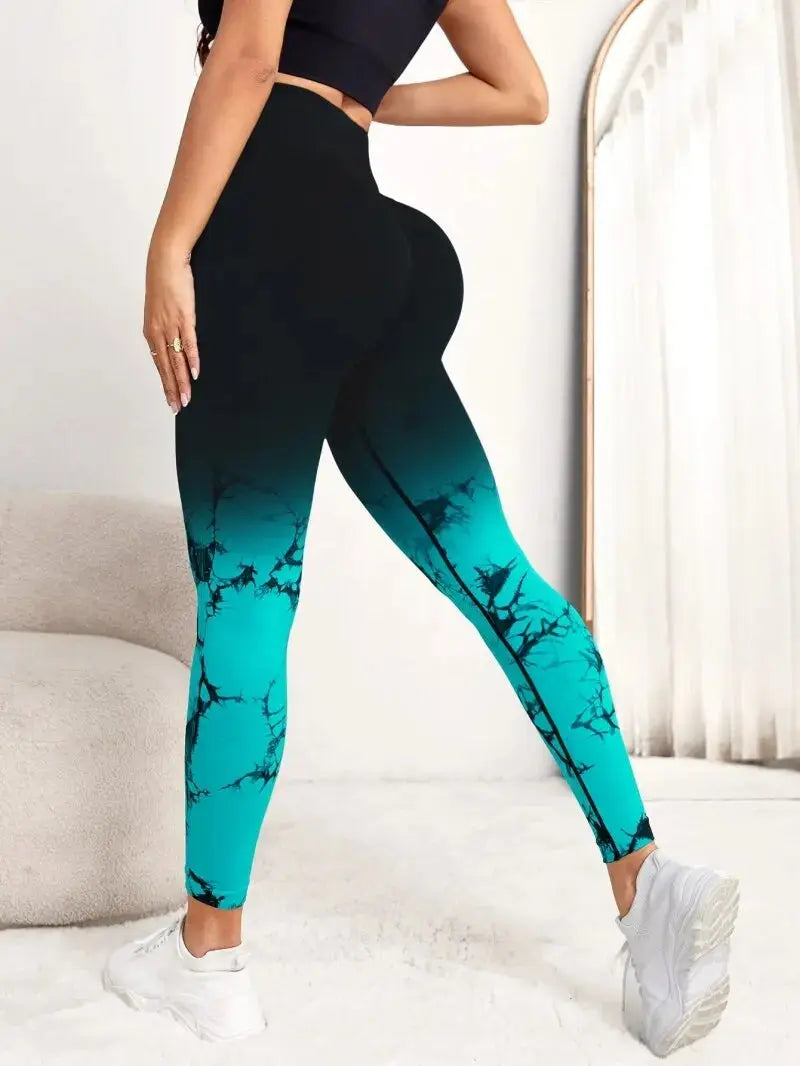 Yoga Pants Women Seamless Leggings Push Up Sports Fitness Joggings High Waist Gym Workout Scrunch Tie Dye Running Leggings luxecrown.co.uk