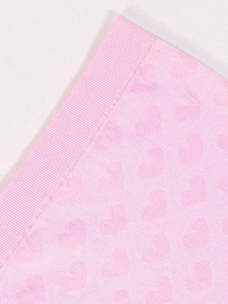 Your Own Logo Text Professional Custom Panties Love Heart Pink Knitting Underwear High-waisted Comfortable Breathable Panties Streetsharks