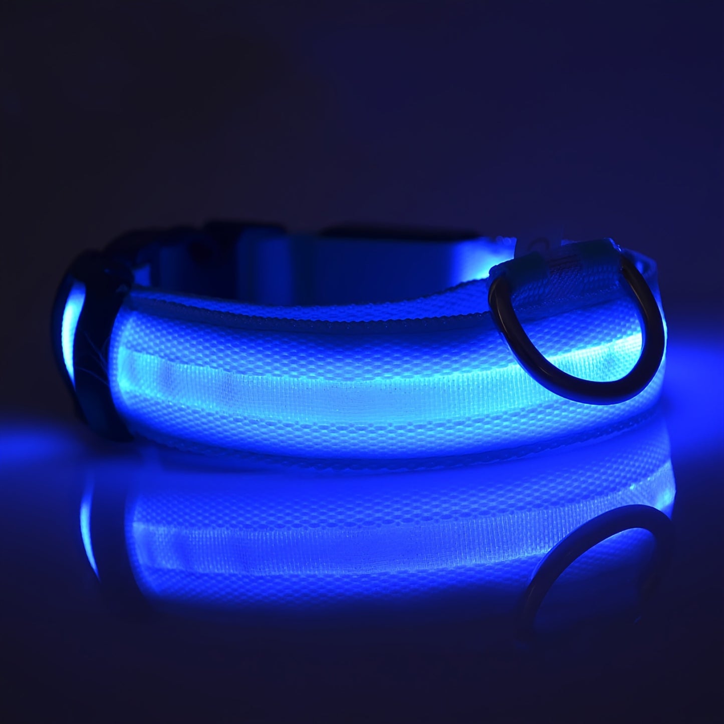 Pet Dogs Adjustable Luminous Collar For Night Safety - Striped Glow-in-the-Dark Collar For Night Walking Streetsharks