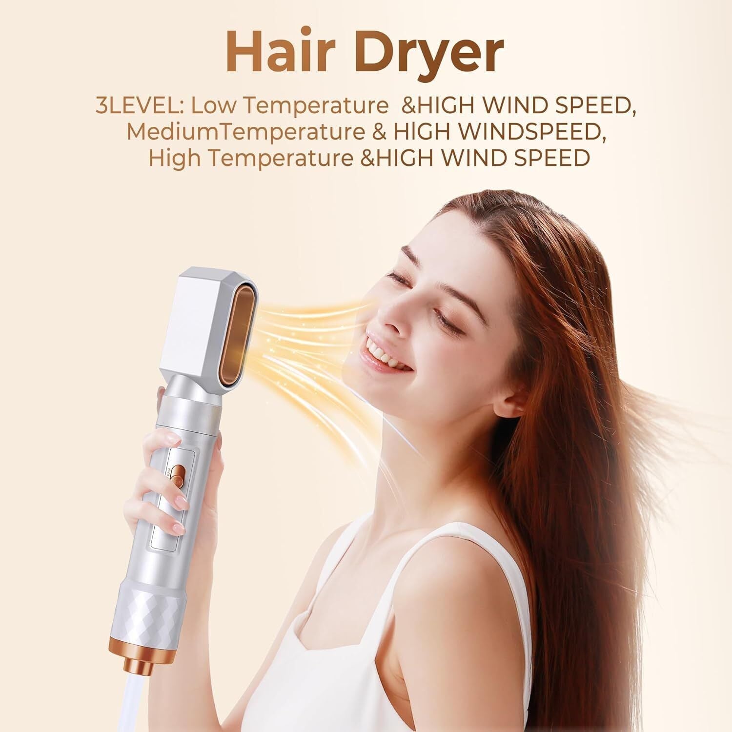 5 IN 1 Pro Air Wrap Blow Hair Styler Curler Straightener Hot Air Comb Brush Gift StreetSharks