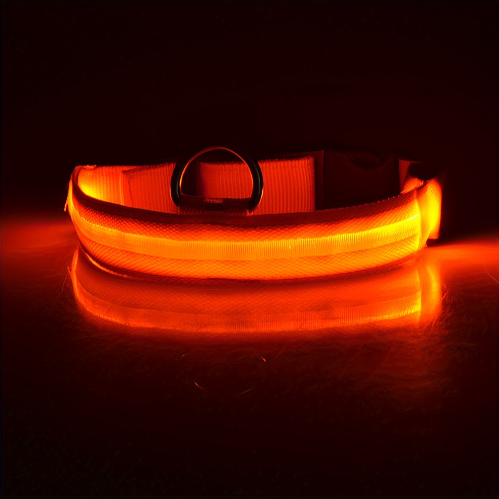 Pet Dogs Adjustable Luminous Collar For Night Safety - Striped Glow-in-the-Dark Collar For Night Walking Streetsharks