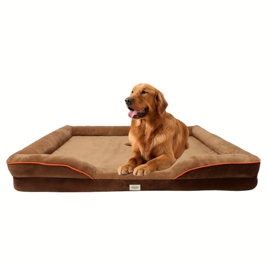 1pc Orthopedic Dog Bed, Dogs Sofa Bed, Supportive Foam Pet Couch Bed With Removable Washable Cover, Waterproof Lining And Nonskid Bottom DT CA Streetsharks