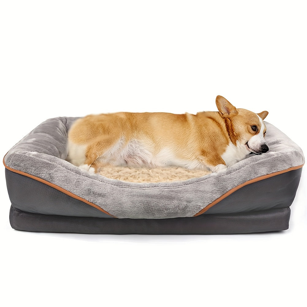 Orthopedic Memory Foam Dog Bed for Large Breeds - Washable Cover, Comfort Orthopedic Pet Sofa Bed with Removable Cushion, Ideal for Medium to Large Dogs & Cats Streetsharks