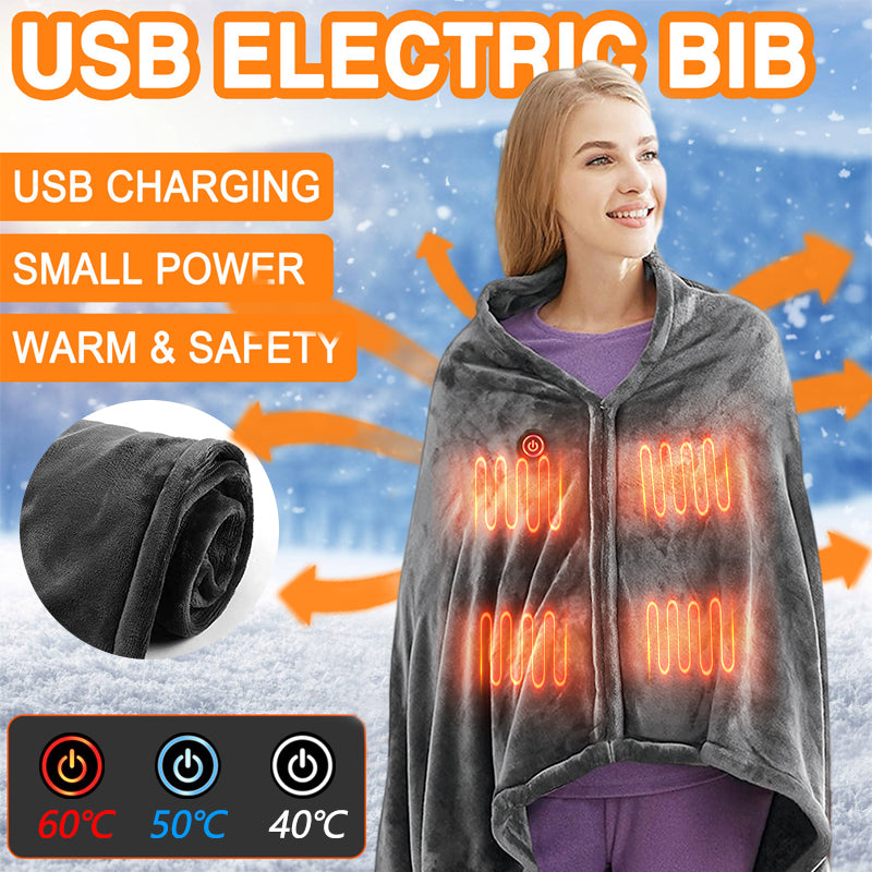 USB Heated Blanket – Electric Heated Throw Warm Shawl StreetSharks
