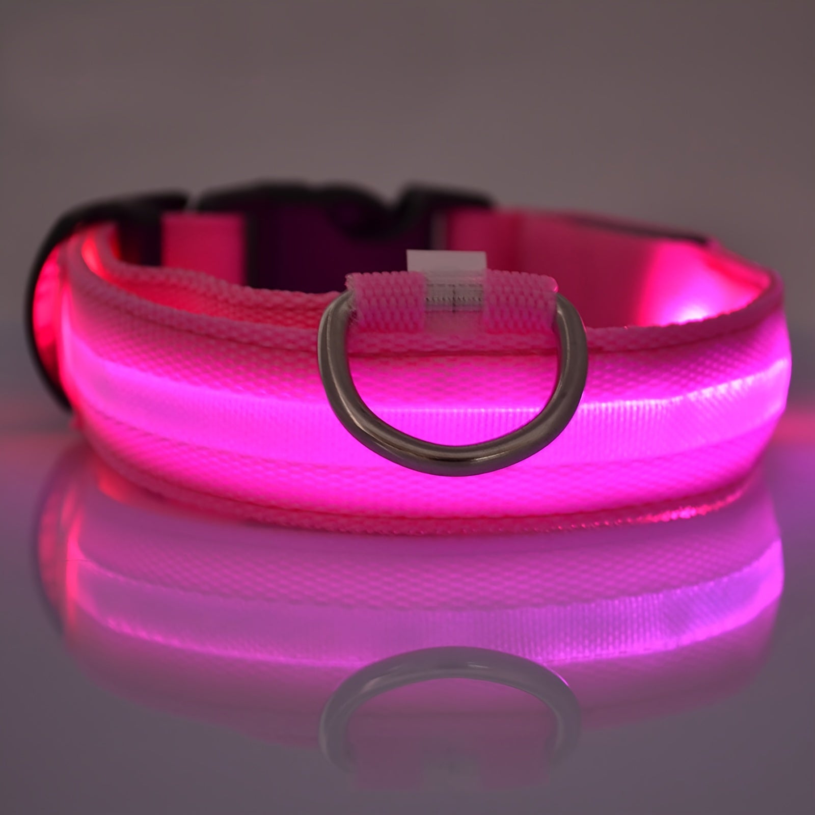 Pet Dogs Adjustable Luminous Collar For Night Safety - Striped Glow-in-the-Dark Collar For Night Walking Streetsharks