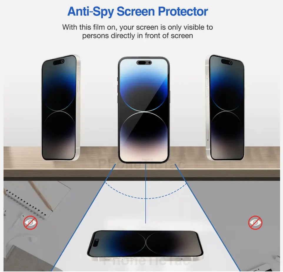 iPhone 11-16 Series Complete Privacy Tempered Glass Screen Protector | Pro/Pro Max | X/XS/XR/SE | Best Screen Protection Streetsharks