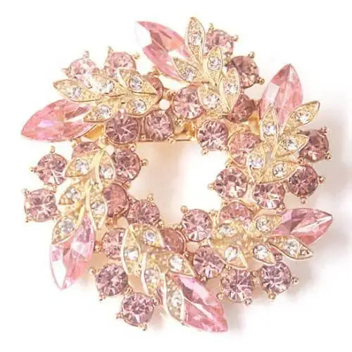 women's round brooch simple wreath buckle pin corsage accessories Streetsharks
