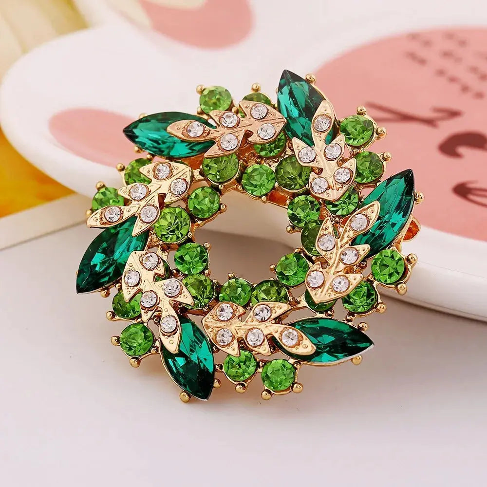 women's round brooch simple wreath buckle pin corsage accessories Streetsharks