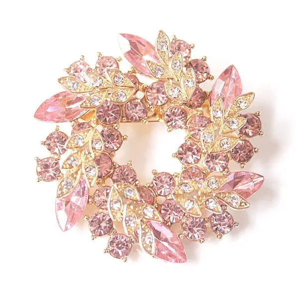 women's round brooch simple wreath buckle pin corsage accessories Streetsharks