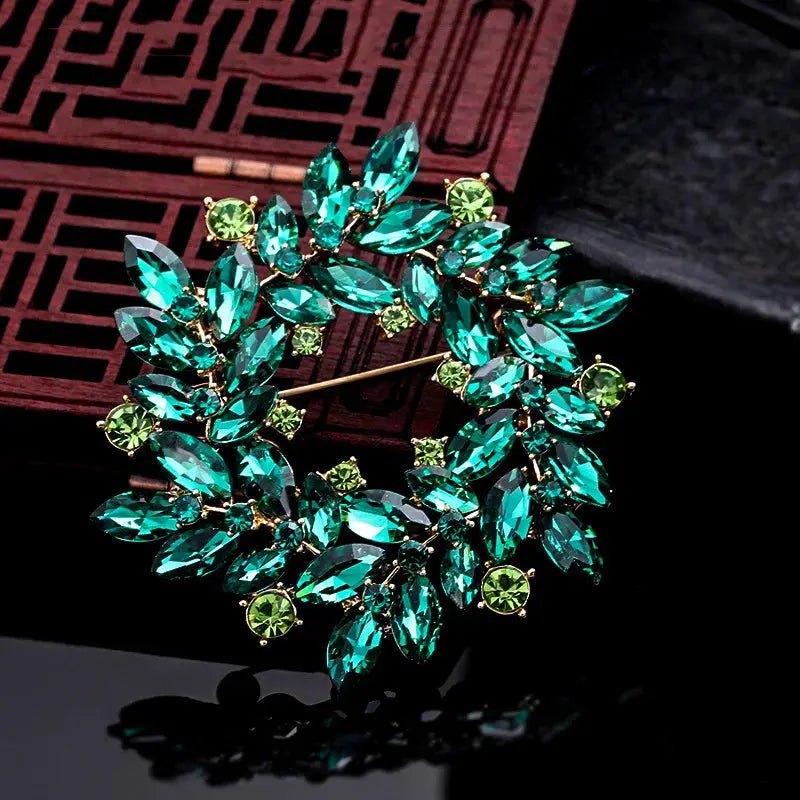 women's round brooch simple wreath buckle pin corsage accessories Streetsharks