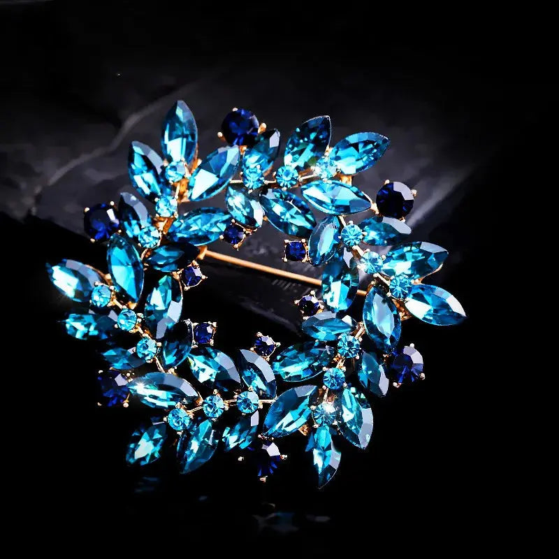 women's round brooch simple wreath buckle pin corsage accessories Streetsharks