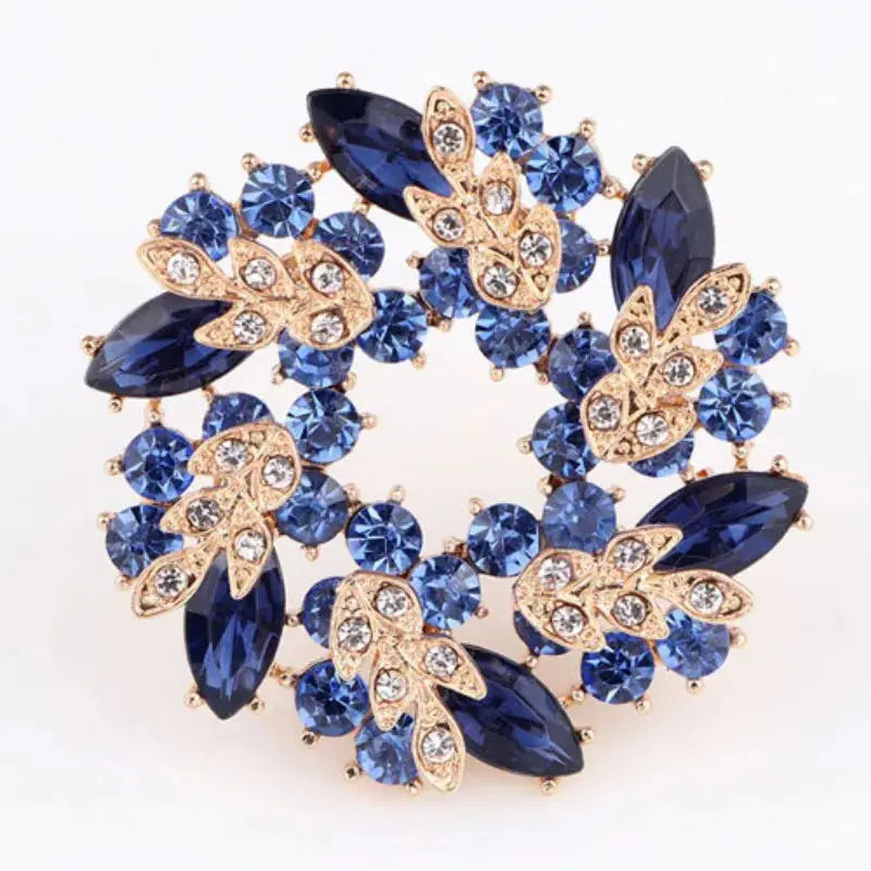 women's round brooch simple wreath buckle pin corsage accessories Streetsharks